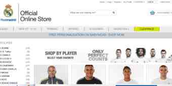 Screenshot Real Madrid Shop