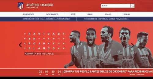 Screenshot Atlético Madrid Shop