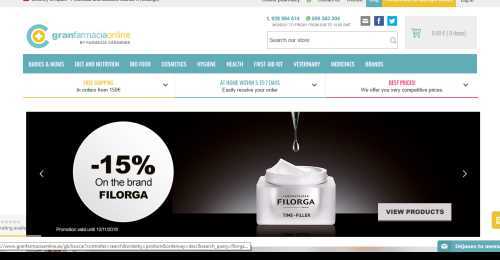 Screenshot Gran Farmacia Online