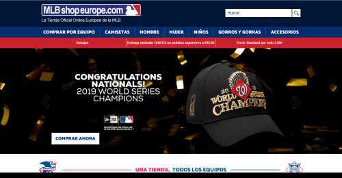 Screenshot Tienda MLB