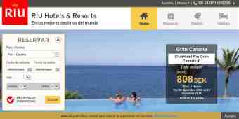 Screenshot RIU Hotels