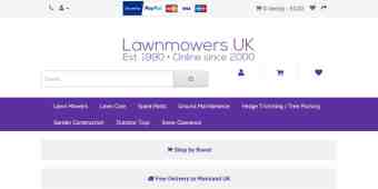 Screenshot Lawnmowers UK